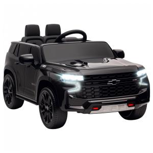 Carro Elétrico Infantil Aosom Licensed Chevrolet Tahoe, Bateria 12V 7AH, Controle Remoto para Pais, Luzes LED, Música, Suspensão
