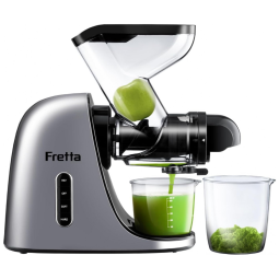 Centrifuga de Frutas com Calha de Alimentação de 7 cm de Largura, 2 Velocidades, Sem BPA, 110V 200W, Fretta, Prata