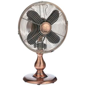Ventilador de Mesa Retro 3 Velocidades, Cobre, 110v, DYNAMIC COLLECTIONS, Marrom