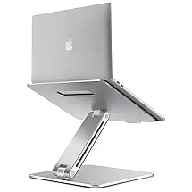 Suporte, Mesa Ergonômica para Laptop, Ajustável 25, B LAND, Prateado