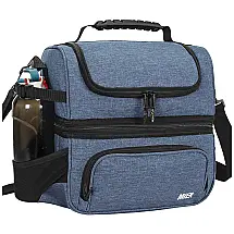 MIER Bolsa Térmica Portátil 12L, Mantém Quente, Frio Por até 5H, Azul Claro