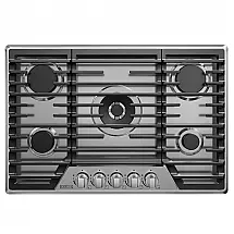 Cooktop a gás 76cm Empava inox 5 queimadores SABAF selados 57500BTU dual fuel GN/GLP