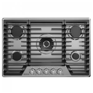 Cooktop a gás 76cm Empava inox 5 queimadores SABAF selados 57500BTU dual fuel GN/GLP