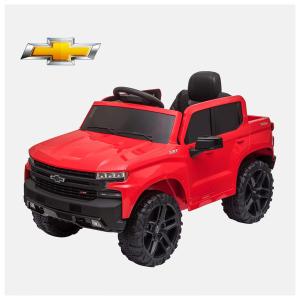 BISHE Carro, Carrinho Elétrico 1 Assento 12V, com Luzes de LED e Controle Remoto, Vermelho