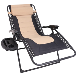 Cadeira Reclinável Ajustável Gravidade Zero com Apoio de Cabeça e Porta Copos, BTEXPERT 5185, Cinza