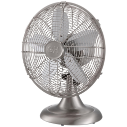 Ventilador de Mesa Retrô com 3 Velocidades, 110V, Good Housekeeping 92604, Prata