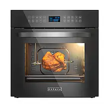 Forno elétrico de embutir 60cm Empava preto inox convecção 10 funções 2,3L 220V