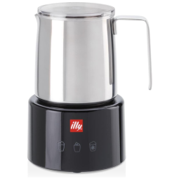 Espumador de Leite Elétrico, Capacidade 150 mL, Aço Inox, 110v, ILLY 22986, Preto