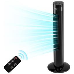 Ventilador de Torre com 3 Velocidades, Controle Remoto e Tela LED, 110V 50W, Antarctic Star, Preto