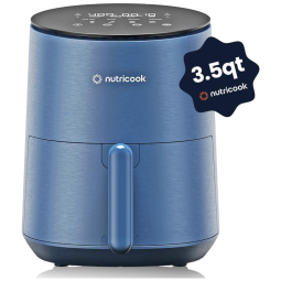 Air Fryer 3,5L com 8 Funções Predefinidas, Painel Digital de Vidro Temperado e Silenciosa, 110V 1500W, Nutricook, Azul