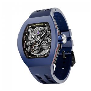 TSAR BOMBA AtomicInterchangeable Relógio Automático Masculino Azul FKM com Personalização Rápida
