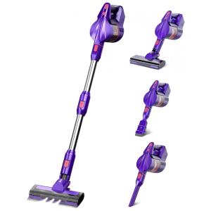 Aspirador de Pó sem Fio Potente 265W 24 kpa até 35 Min de Ação, Roxo, JREAWD, Violeta Escuro