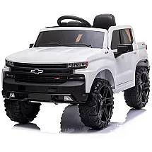 Kidzone Carrinho, Carro Elétrico 12V Recarregável, MP3, Bluettoth, Luz LED, 1 assento, Branco
