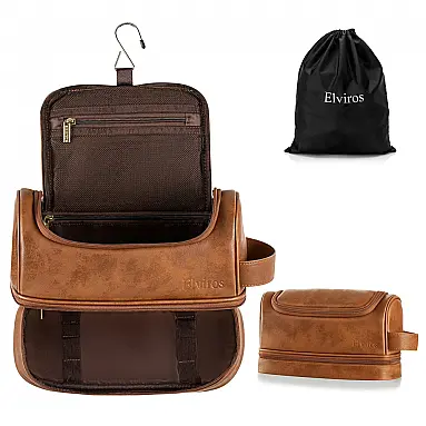 Necessaire Masculina de Couro, ELVIROS,