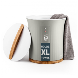 Aquecedor de Toalha Elétrico com com Display LED e Temporizador Ajustável, 110V, Live Fine, Branco