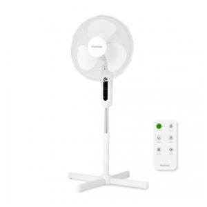 Ventilador Pedestal com Controle Remoto, Oscilação de 80°, 3 Velocidades, 3 Modos e Temporizador, 110V, HOLMES, Branco