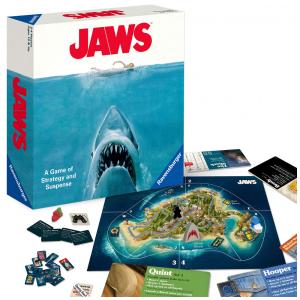 Jogo de Tabuleiro Jaws da Ravensburger: Diversão e Adrenalina em 1,20m de Estratégia e Suspense para Fãs de Tubarões!