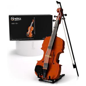 Kit de Construção Violino com 921 Peças, Nifeliz, Marrom
