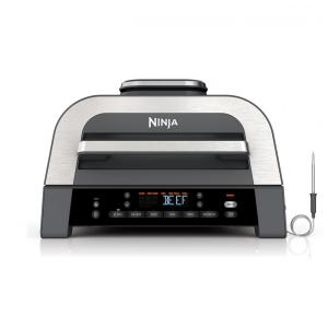 Grill Elétrico com Função AirFryer 6 em 1 e Controle Digital Inteligente, Ninja DG551, 110V 1760W, Prata