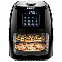 Fritadeira elétrica AirFryer com 6L de Capacidade e Painel de Controle, 110v, CHEFMAN 6 Liter Digital Air Fryer Rotisserie, Preto