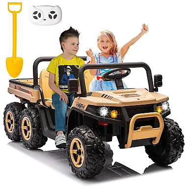 Caminhão Basculante Elétrico Infantil 6x6,