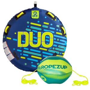 Boia Rebocável para 1 a 2 Pessoas com 4 Alças e Gancho de Reboque, ZUP Duo, Azul