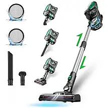 Aspirador de Pó Multifuncional Vactidy sem Fio com Acessórios e Sucção Potente 20000PA, 11OV 150W, Verde