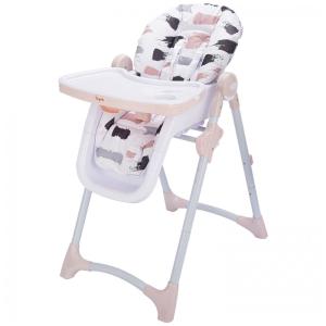 Cadeira de Alimentação Cadeirão com Bandeja Removível, Bergbela, Rosa