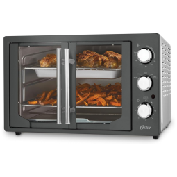 Forno Elétrico de Bancada em Aço Inoxidável com Função Air Fryer, Temporizador de 60 Minutos, 6 Funções de Cozimento, 110V 1700W, Oster