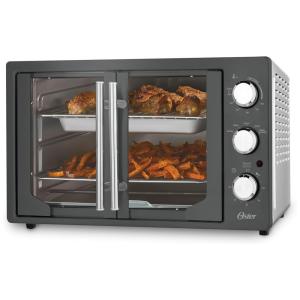 Forno Elétrico de Bancada em Aço Inoxidável com Função Air Fryer, Temporizador de 60 Minutos, 6 Funções de Cozimento, 110V 1700W, Oster