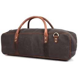 Estojo de Couro Aaron para Facas com 20 Compartimentos – Bolsa Marrom, Facas Não Inclusas