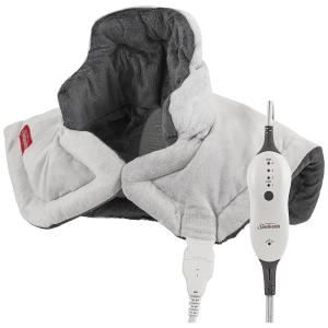 Almofada Elétrica para Pescoço e Ombro com 4 Temperatura e Desligamento Autmático, 110V, SUNBEAM 700 825, Cinza