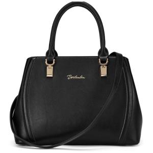 HOSTANTEN Bolsa de Couro Feminina, Preta