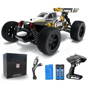 Fancy Petty Carrinho de Controle Remoto Escala 116 para Adultos e Crianças com Bateria Recarregável, Branco e Preto