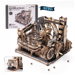 Quebra Cabeças 3D em Madeira para Adultos, Tema Pista Mecânica Elétrica para Bolinhas com 472 Peças, ROKR