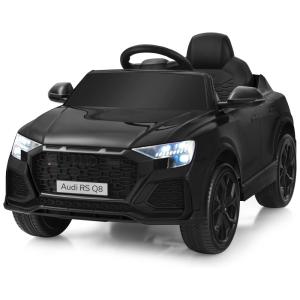 Carro Elétrico Infantil Audi Q8 a Bateria 12V 2 Assentos com 3 Velocidades e Suspensão, COSTZON, Preto