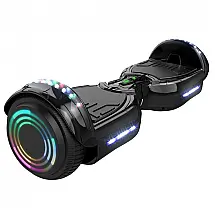 Hoverboard Hoverstar Preto Cromado com Bluetooth e Rodas LED – Crianças e Adolescentes