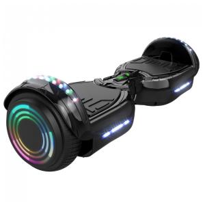 Hoverboard Hoverstar Preto Cromado com Bluetooth e Rodas LED – Crianças e Adolescentes