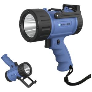 Lanterna LED Recarregável, 20 Horas de Ação, á Prova Dágua IPX7 e 10.000 Lúmens, Taller, Azul