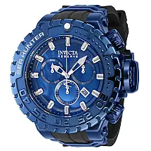 Relgio masculino reserva Sea Hunter Swiss Ronda Z60 calibre com mostrador madreprola - 57 mm. Preto. Azul Escuro 41008