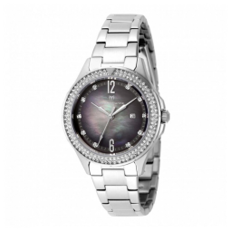 Relógio Feminino TechnoMarine Luna Tides com Mostrador de Madrepérola 33mm, Aço TM826008