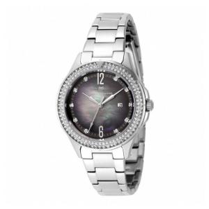 Relógio Feminino TechnoMarine Luna Tides com Mostrador de Madrepérola 33mm, Aço TM826008