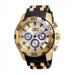 Relógio Masculino Pro Diver SCUBA, Invicta 22308, Preto, Dourado e Azul