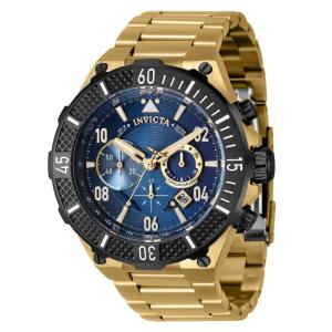 Relógio Masculino Invicta Aviator com Pulseira de Aço Inoxidável, Ouro 40508