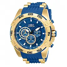 Relógio Masculino de Quartzo Speedway, Invicta 25508, Azul e Dourado