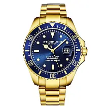 Relógio Masculino Stuhrling Aquadiver 3950 Quartzo 42mm, Dourado