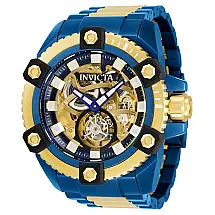 Relógio Masculino Automático Reserve, Invicta 33808, Azul e Dourado