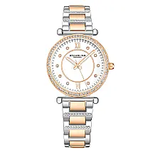 Relogio Aria Elegance 3906 em ouro rosa com mostrador branco Stuhrling