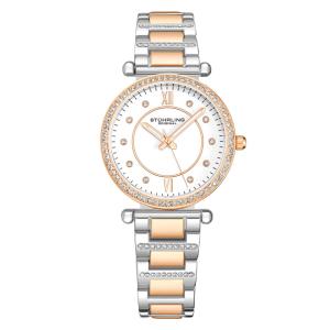 Relogio Aria Elegance 3906 em ouro rosa com mostrador branco Stuhrling