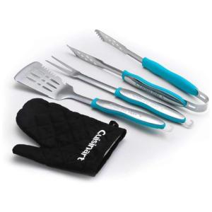 Grill, Churrasco Ferramentas Luva de Grelhador Aço Inoxidável 3 peças, CUISINART CGS 134T, Azul